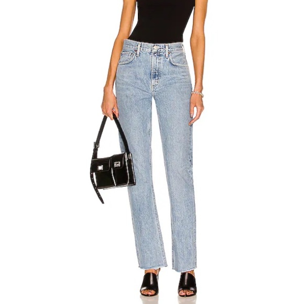 Worn ONCE Agolde Cherie High Rise Straight Leg Jeans